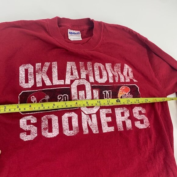 Long Sleeve Oklahoma Sooners Red Tee Shirt - Picture 9 of 10